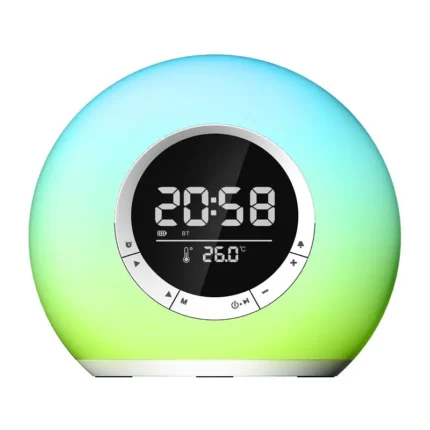 VIBE LED Atmosphere Light & Bluetooth Speaker with Alarm Clock Multifunctional Mood Light, Premium Sound, Digital Clock