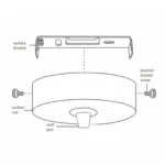 Durable 125mm Ceiling Rose Light Fixing Brace Plate with Accessories - Perfect for Chandeliers & Light Fittings - Image 2