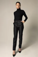 Elegant Skinny Pants in Black - Classic Tailored Trousers | Le Reussi