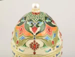Elegant Handcrafted Russian Egg Trinket Box with 24K Gold Plating & Austrian Crystals Perfect Artisan Decor & Gift - Image 8