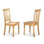 5 PC Dinette Set - Elegant Rubberwood Kitchen Table and 4 Dining Chairs, Warm Oak Finish - Durable and Stylish Dining Room Furniture - Image 4