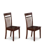 Elegant 5-Piece Dining Room Set | Solid Wood Table & 4 Kitchen Chairs in Mahogany Finish - Image 4