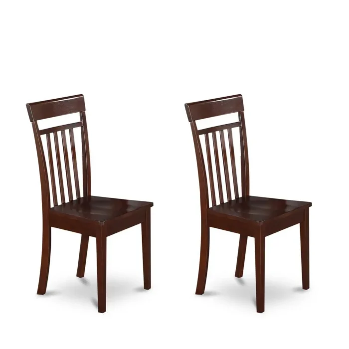 Elegant 5-Piece Dining Room Set | Solid Wood Table & 4 Kitchen Chairs in Mahogany Finish - Image 4