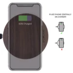 15W Fast Charge Walnut Wood Wireless Charger for Qi Enabled Devices - Eco-Friendly & Sleek Design - Image 5