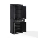 Seaside Pantry Distressed Black - Coastal Charm with Ample Storage - Image 6