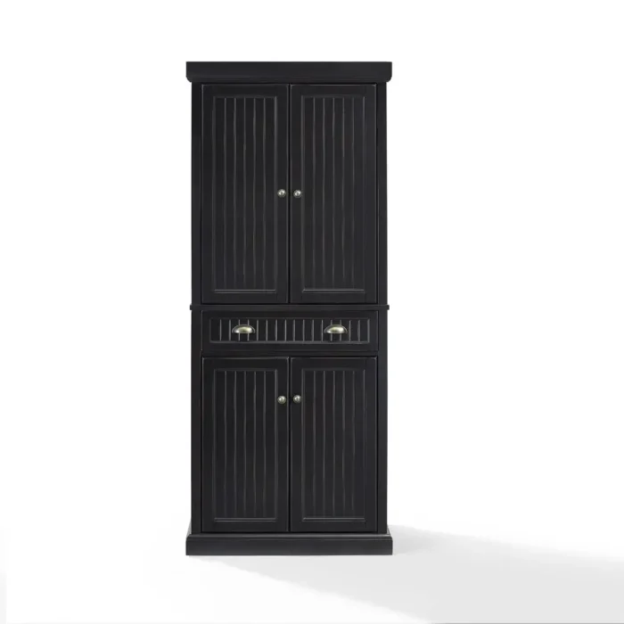 Seaside Pantry Distressed Black - Coastal Charm with Ample Storage - Image 7