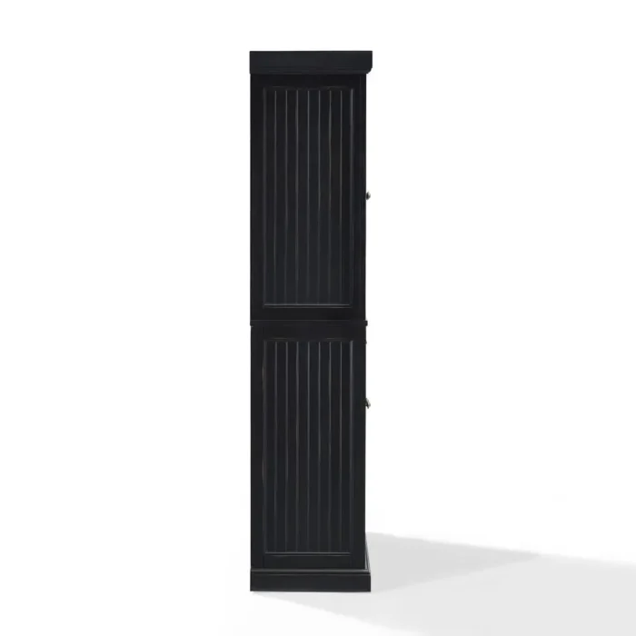 Seaside Pantry Distressed Black - Coastal Charm with Ample Storage - Image 8