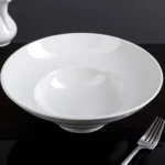 White Deep Salad or Soup Plate 9.75" - 16 Fl Oz | Fine Porcelain | Dishwasher & Microwave Safe
