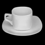Elegant White Coffee Cup 3 Oz | 90 Ml - Fine Porcelain, Dishwasher & Microwave Safe by WILMAX