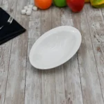 White Ceaser Salad Bowl 8.5" inch X 6" inch | 21 X 14.5 Cm - Elegant & Durable Porcelain Serving Bowl
