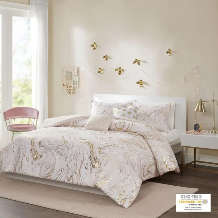 Luxurious Intelligent Design Dorsey Floral Print Comforter Set - Ultra Soft, Hypoallergenic, Machine Washable - Image 5