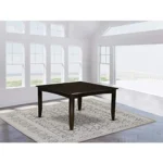 Elegant Parfait Gathering Dining Square Table with 18" Butterfly Leaf, Cappuccino Finish - 54"