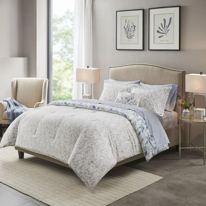 Madison Park Essentials Patrick Reversible 8 Piece Comforter Set - Hypoallergenic, Anti-Microbial, OEKO-TEX Certified - Image 9