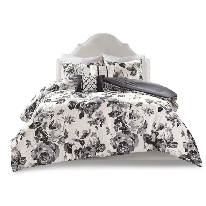 Luxurious Intelligent Design Dorsey Floral Print Comforter Set - Ultra Soft, Hypoallergenic, Machine Washable - Image 12