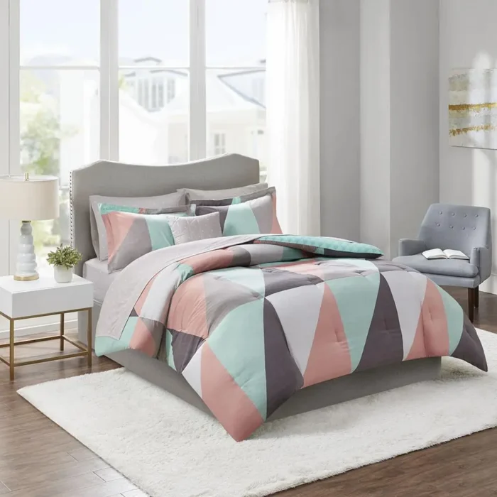 Madison Park Essentials Patrick Reversible 8 Piece Comforter Set - Hypoallergenic, Anti-Microbial, OEKO-TEX Certified - Image 11