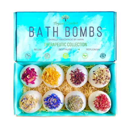 Luxury Therapeutic 'Purity' Bath Bomb Gift Set - Gluten-Free & Vegan | Handmade with Organic Ingredients | Relaxation & Aromatherapy