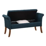 Designs4Comfort Garbo Blue Storage Bench Ottoman - Stylish & Functional Furniture - Image 4