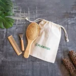 Bamboo Hair Brush Set - Sustainable & Eco-Friendly Hair Care - Detangle & Style Naturally
