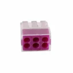 Premium 6 Way Connector Wire Pole | Push Reusable Terminal Block | 400V 24A Electric Cable | Time-Saving Wiring Solution