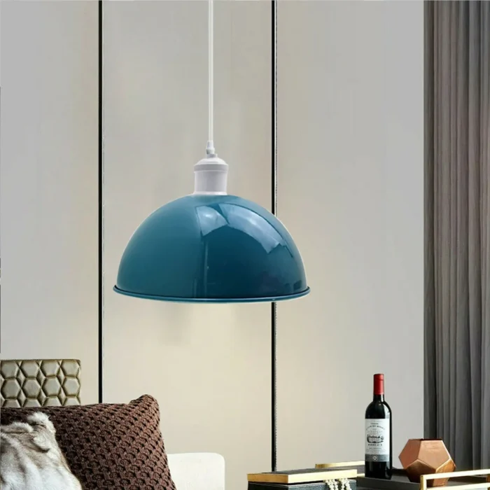 4 Pack Vintage Industrial Ceiling Pendant Light | Retro Loft Style Metal Shade Lamp - Image 2