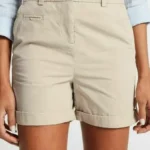 Ladies Pure Cotton Roll Up Chino Shorts - Comfortable & Stylish Casual Shorts