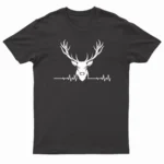 Adults Stag ECG Logo Printed T-Shirt - Premium 200gsm Heavy Cotton - 100% Cotton, Stylish & Durable - Image 3