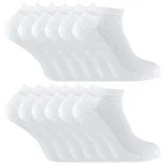12 Pairs Kids Bamboo Low Cut Trainer Socks - Super Soft & Moisture-Wicking Comfort
