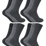 12 Pairs Men's Wool Boot Socks - Warm, Comfortable, and Durable Hiking Socks | Value Pack