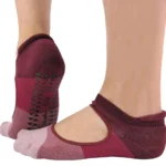 2 Pairs Ladies Anti-Slip Yoga Socks with Bunny Heel Non-Slip Pilates Socks for Enhanced Balance & Comfort