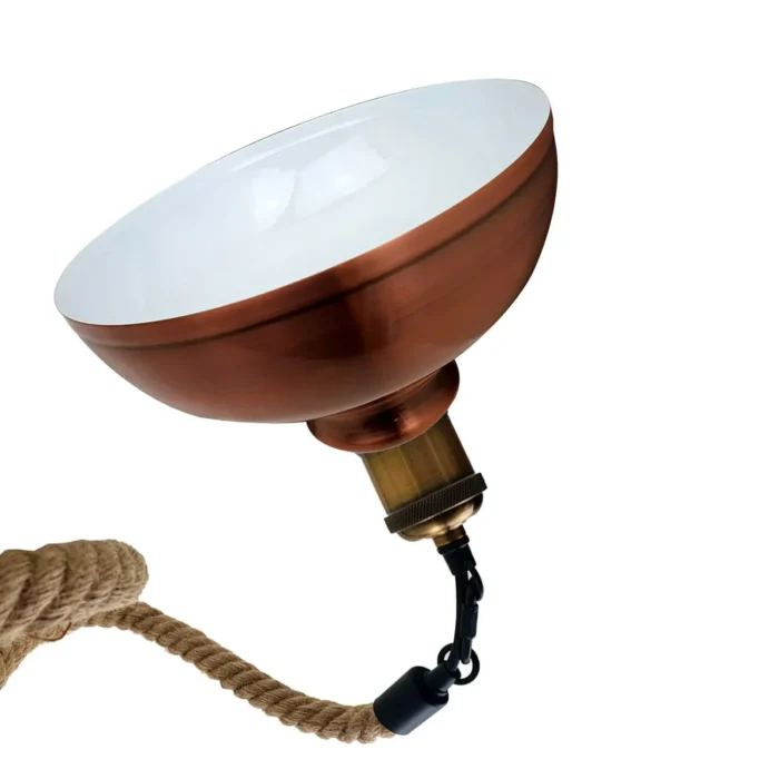 Copper Hemp Hanging Retro Ceiling Industrial Light - Elegant & Timeless Vintage Design - Image 2
