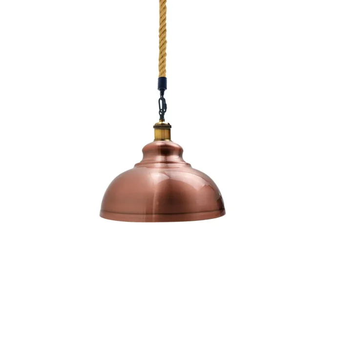 Copper Hemp Hanging Retro Ceiling Industrial Light - Elegant & Timeless Vintage Design - Image 3