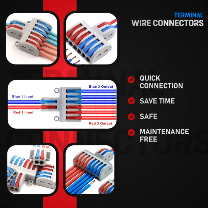Versatile Connector 2to6 Out Wire Splitter Terminal Block | Flame Retardant & Durable - Image 2