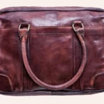 Sleek Brief - Premium Washed Leather Briefcase with Adjustable Strap & 13" Laptop Sleeve