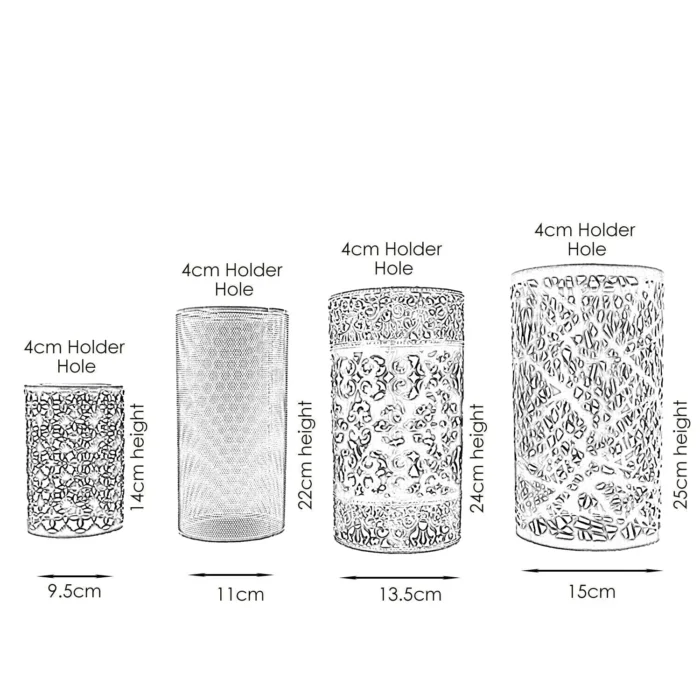 Modern Brushed Silver Metal Cage Lampshade Set - Easy Fit, Retro Design - Image 5