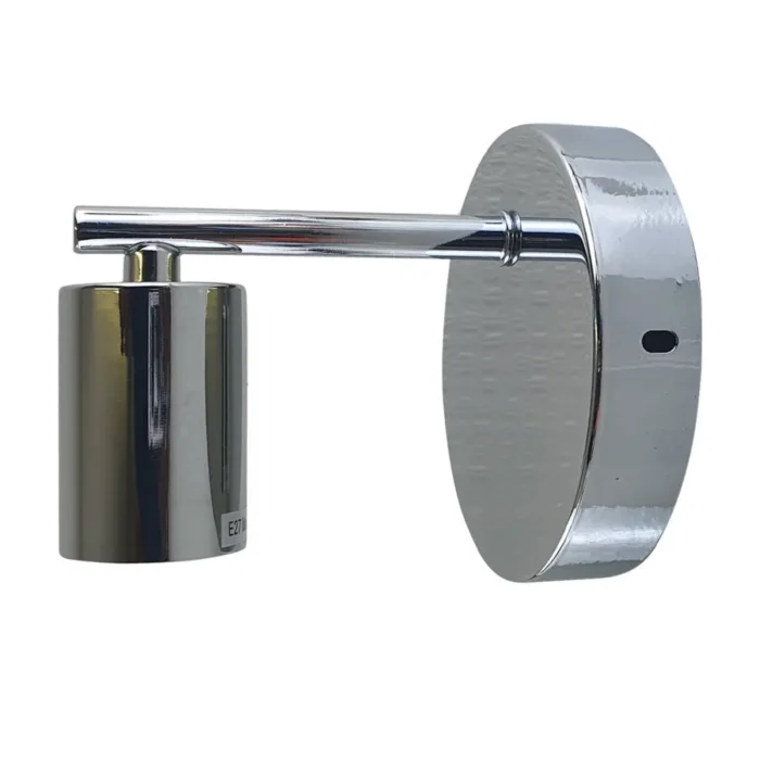 Chrome Metal Iron Wall Sconce Light Fixture - Industrial Retro Lighting - Image 1