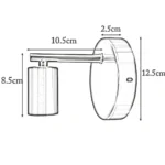 Chrome Metal Iron Wall Sconce Light Fixture - Industrial Retro Lighting - Image 3