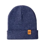 HAAKWEAR Unisex Cuffed Knit Beanie - Denim Blue, Made in USA - Stylish & Warm