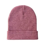 HAAKWEAR Traditional Silent Cuffed Beanie in Rusty Burgundy Unisex, Classic Winter Hat, Made in USA