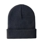 HAAKWEAR Traditional Silent Cuffed Beanie - Charcoal Black | Unisex Winter Hat | Made in USA