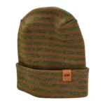 HAAKWEAR Theta-Stitch Cuffed Beanie - Green/Brown | Made in USA | Ultimate Winter Comfort