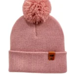 HAAKWEAR Pearl Pink Pom Pom Beanie - Cozy & Stylish Winter Hat | Made in USA