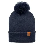 Stylish & Cozy HAAKWEAR Pom Pom Beanie - Denim Blue | Made in USA | Unisex Winter Hat