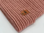 CTH304 Modern Theta Stitch Contrast Cuffed Beanie - Pink/Burgundy | Patent Pending, Made in USA - Image 3