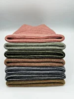 CTH304 Modern Theta Stitch Contrast Cuffed Beanie - Pink/Burgundy | Patent Pending, Made in USA - Image 4