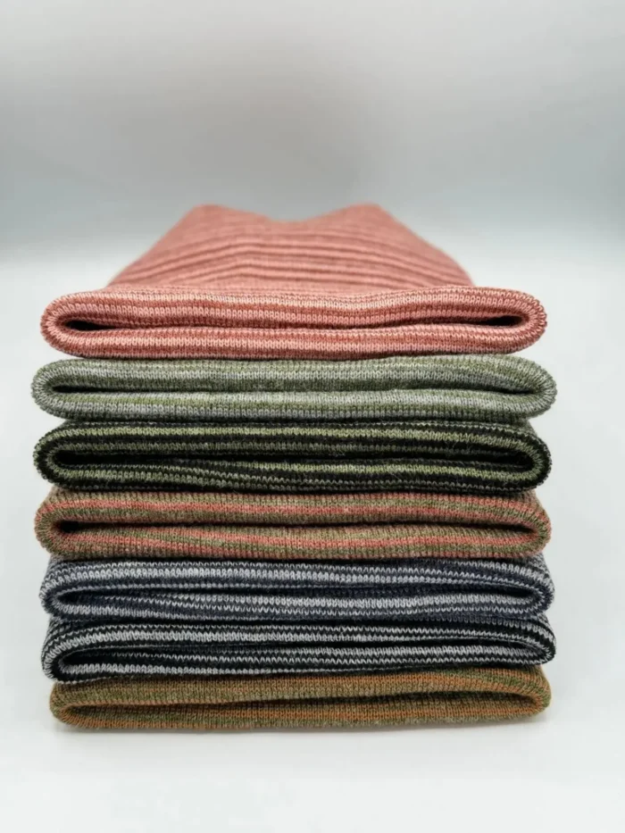 CTH304 Modern Theta Stitch Contrast Cuffed Beanie - Pink/Burgundy | Patent Pending, Made in USA - Image 4