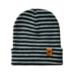 HAAKWEAR Traditional RORO Cuffed Beanie - Black/Gray, Unisex | Made in USA | Stylish & Warm Hat