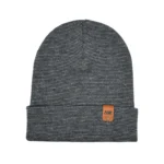 HAAKWEAR Traditional Fusion Cuffed Beanie - Unisex Warm Gray/Blue Winter Hat, Made in USA