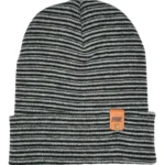 HAAKWEAR Traditional Contrast Cuffed Beanie - Black/Gray, Unisex, Made in USA | Stylish & Warm