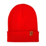 HAAKWEAR Knit Cuffed Beanie - Scarlet Red | Made in USA | Unisex for Men, Women & Teens