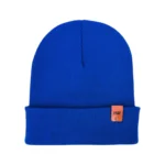 HAAKWEAR Knit Cuffed Beanie Hat - Unisex, Sapphire Blue, Made in USA - Stylish & Warm